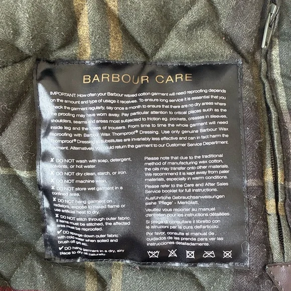 Barbour Women’s Olive Green Wax Jacket - Picture 8 of 10